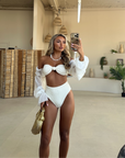 Gypsa textured bikini - Cream