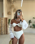 Gypsa textured bikini - Cream