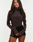 Soft blend turtleneck | Brown