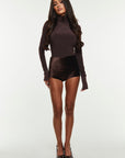 Soft blend turtleneck | Brown