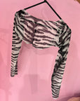 Zebra shrug size 12