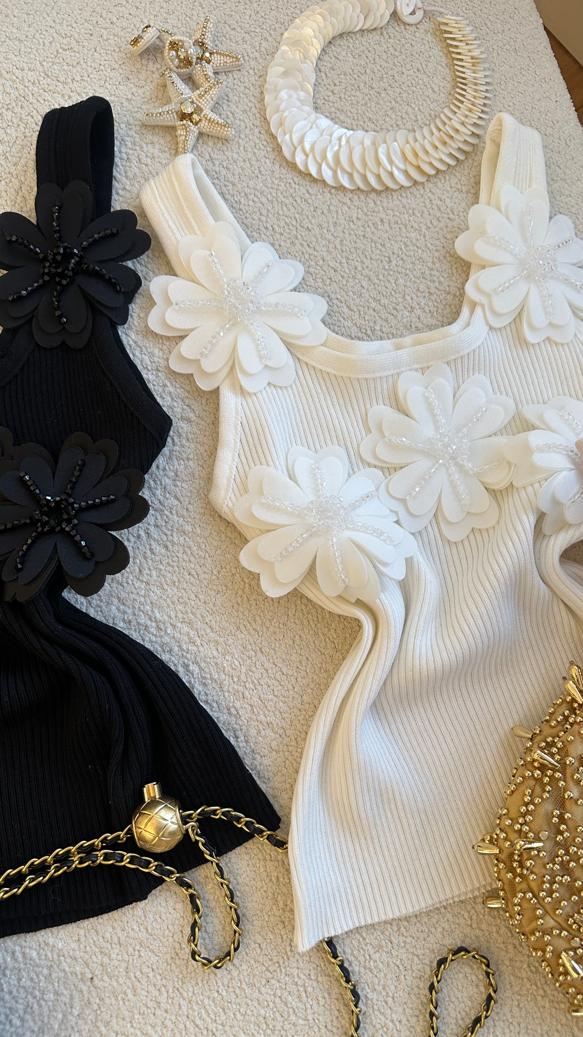 Lotus beaded tank tops in stock