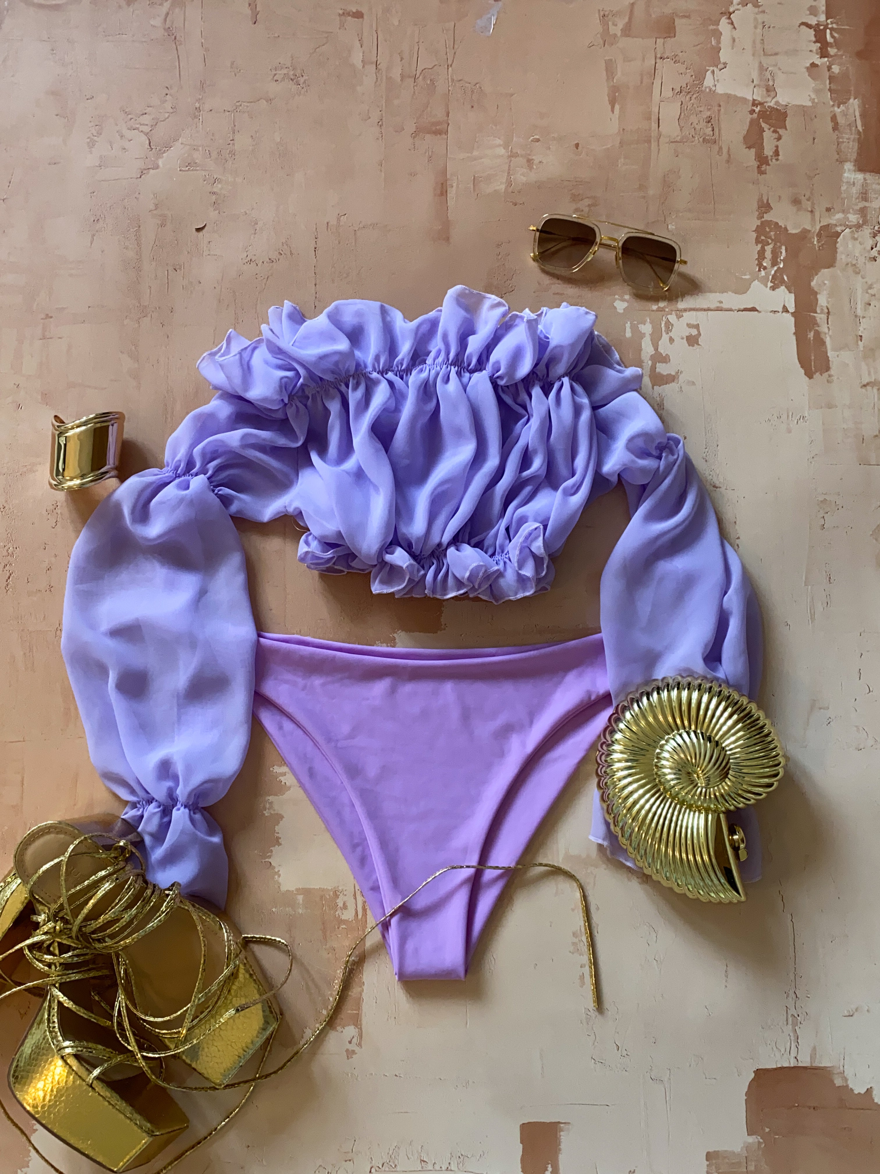 Gypsy top and midrise bottoms - SELECT PRINT (pictured in lilac)