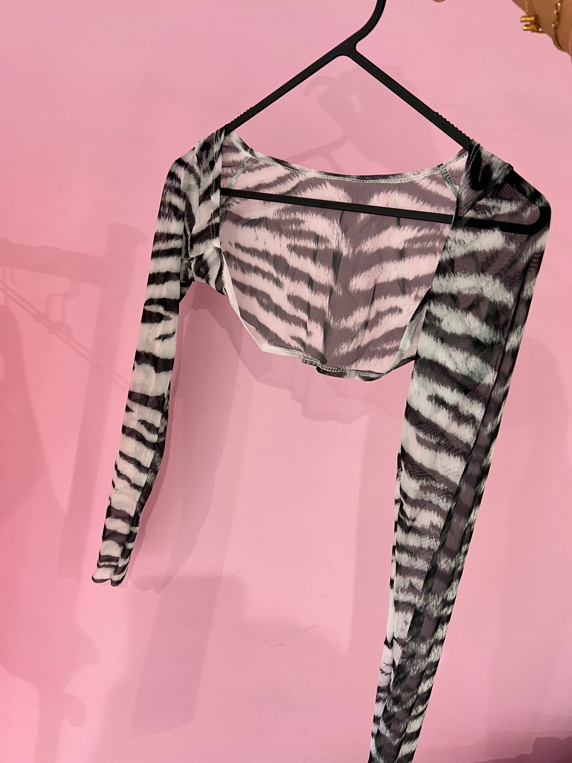 Zebra shrug size 12