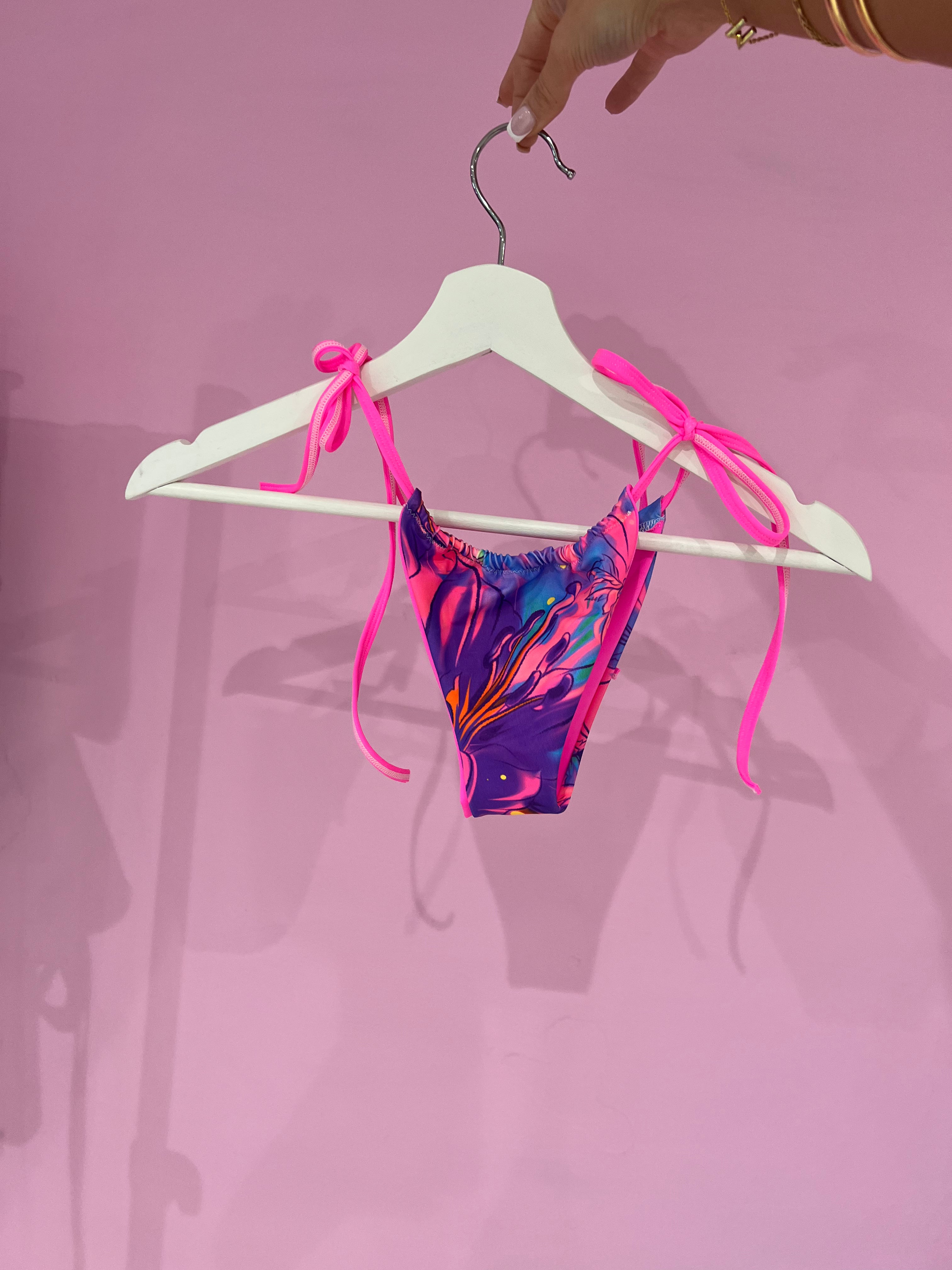 Scrunch bikini set with ruched glimmer skirt