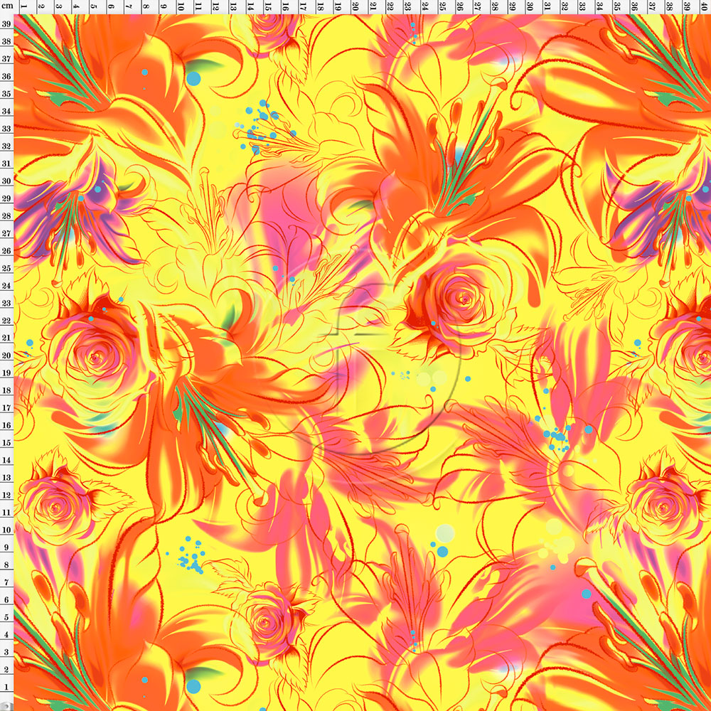 Create your own Bikini - 'Flo floral yellow'