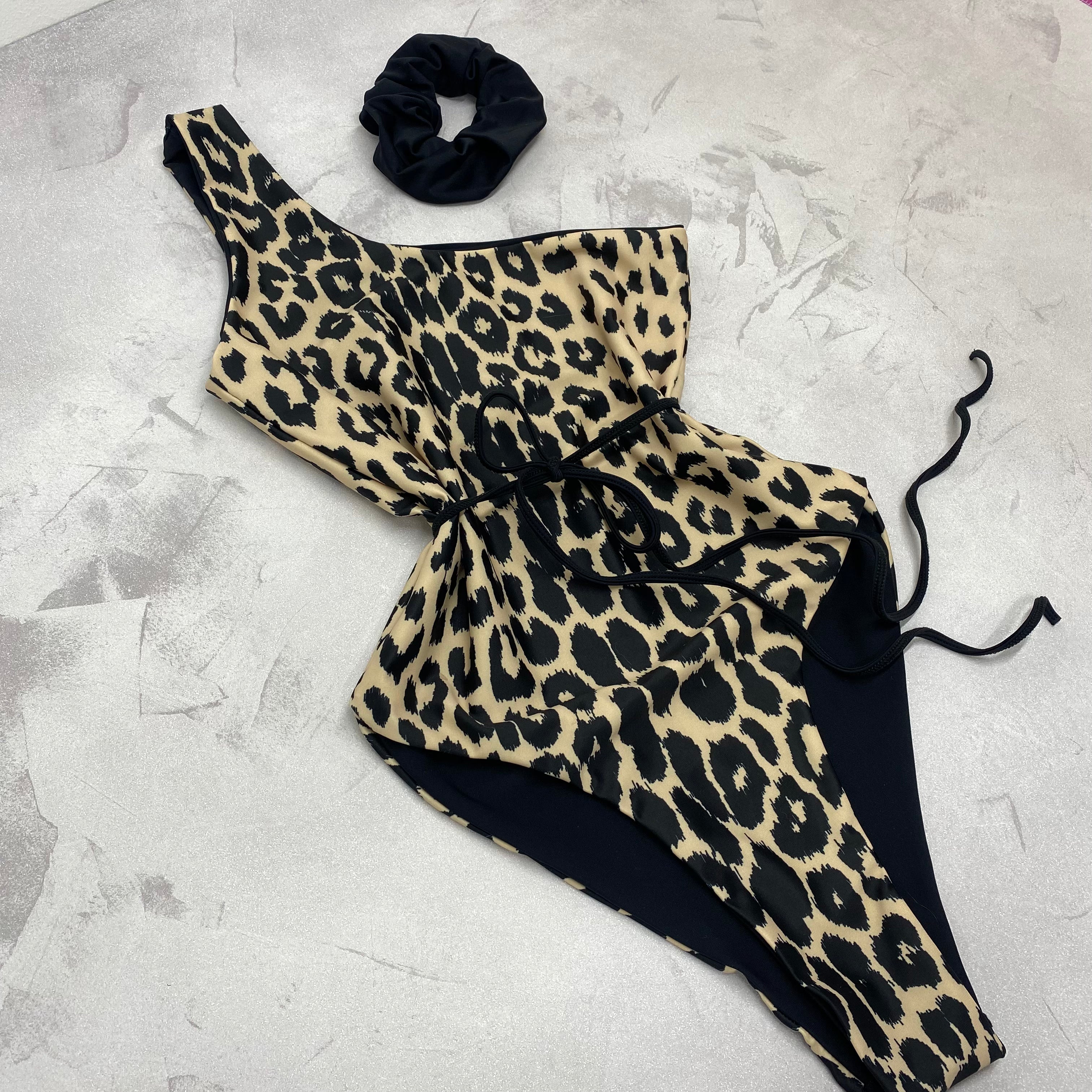 Create your own Bikini - 'Nude and Black Cheeta'