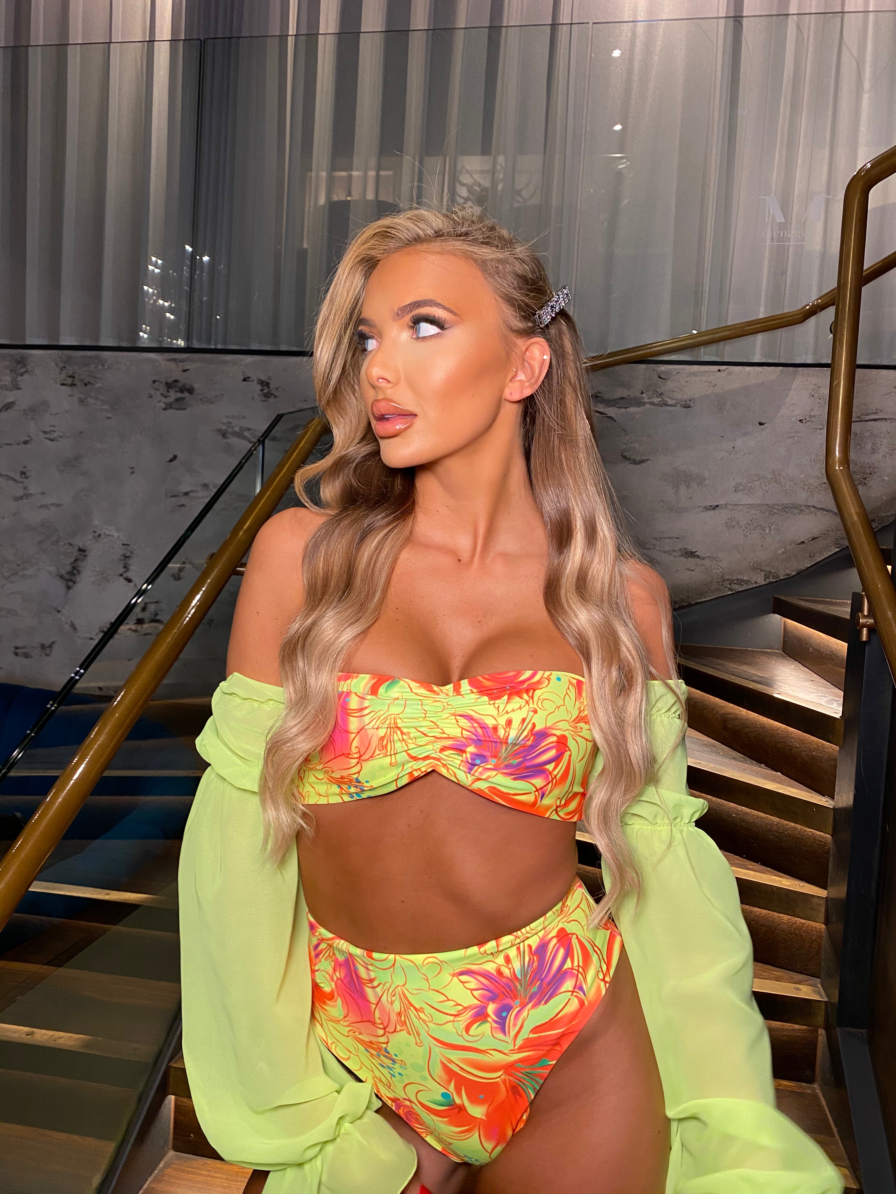 Create your own Bikini - 'Flo floral yellow'